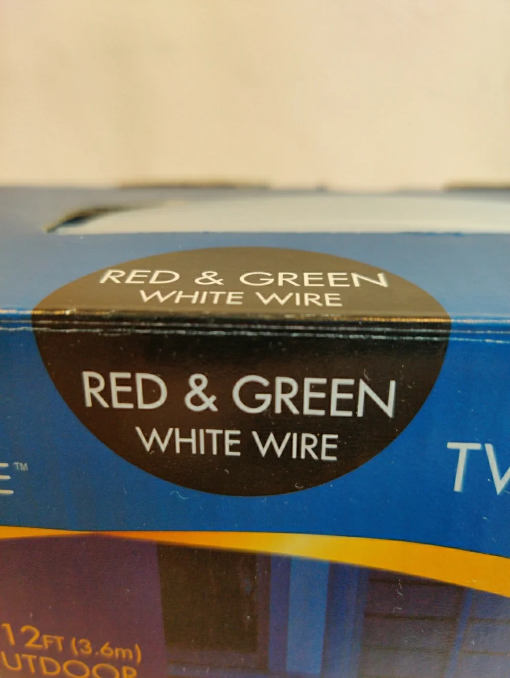 300 Count Red And Green Twin-Cicle Christmas Lights White Wire New